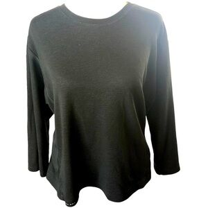 Columbia GRT Waffle Knit Thermal OmniDry Tee Women XL Charcoal  Crew Neck